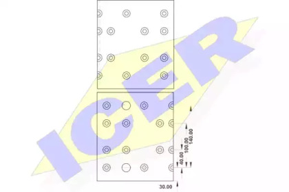 Комплект колодки тормозной накладки ICER 21 9263 00